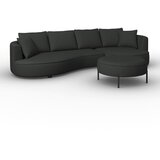 Bessagi Home Sedežna Garnitura Nilas, Črna, S Taburejem | Shoptok.si