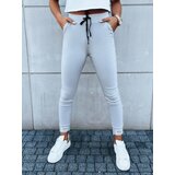 DStreet Women's sports trousers VELVET SKY light gray Cene