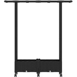  Povišeni krevet s mrežom i krovom Crna 122,5 x 40 x 127 cm PP | shoptok.hr