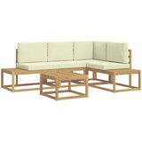  Set vanjskih sofa 4 Komad Bijela i krem Poliester | shoptok.hr