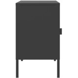  Noćni ormarići 2 kom crni 50 x 35 x 60 cm od stakla i čelika | shoptok.hr