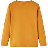  Dječja majica dugih rukava tamna oker boja 92 | shoptok.hr