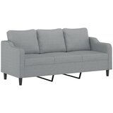  3-dijelni set sofa s jastucima svjetlosivi od tkanine | shoptok.hr