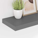  Plutajuće zidne police 4 kom sjajne sive 60 x 23,5 x 3,8 cm MDF | shoptok.hr