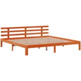  Knjižna postelja brez vzmetnice vošč. rjava 180x200 cm borovina, (21607708) | Shoptok.si