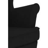  Stolica za ljuljanje od tkanine s osloncem za noge crna | shoptok.hr
