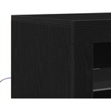  Komoda s LED svjetlima Crna Hrast 41x37x100 cm | shoptok.hr