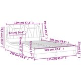 Okvir za krevet boja cappuccina 120x200 cm umjetna koža | shoptok.hr
