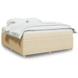 vidaXL Krevet s oprugama i madracem krem 180x200 cm od tkanine | shoptok.hr