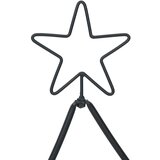 vidaXL božićna jelka s stalakom Crna 150 cm Čelik | shoptok.hr