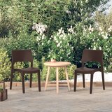 The Living Store Vrtni stol 2 kosa mocha poliuretan - Vrtni Stol, (21469964) Cene
