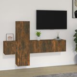  The Living Store Komplet TV omaric 3-delni dimljen hrast konstruiran les - Komplet TV Omaric, (21555915) | Shoptok.si