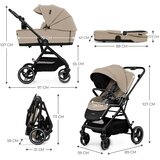 Kinderkraft dječja kolica Yoxi 2u1, Sand Beige | Eponuda.com