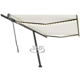  Tenda na ručno uvlačenje s LED svjetlima 500x350 cm krem Cijene