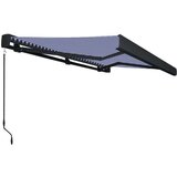  Kazetna tenda na ručno uvlačenje 400 x 300 cm plavo-bijela | shoptok.hr
