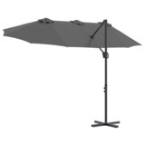 vidaXL Vrtni nadstrešak s zaključavanjem Antracit 372 x 198 x 253 cm | shoptok.hr