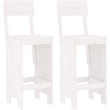  The living store barski stolček 2 kosa bel 40x48,5x115,5 cm trdna borovina - barski stolček, (21445458) | Shoptok.si