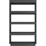 Ormarić za knjige / pregrada sivi 80x35x135 cm od borovine | shoptok.hr