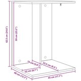  Bocni stol Sonoma hrast 45 x 40 x 62 5 cm Konstruirano drvo - sonoma hrast | shoptok.hr