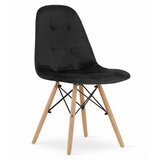 Brandless Stol DUMO - črni žamet x 2, (22030609) | Shoptok.si