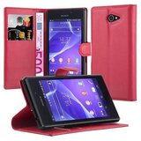 Cadorabo Sony Xperia M2/M2 AQUA v rdeče sladkorno jabolko - Zaščitni ovitek z magnetnim zapiranjem, stoječo funkcijo in režo za kartice, (20551289) | Shoptok.si