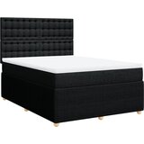 Maison Chic Box spring postelja - Vzmetna postelja z vzmetnico črna 160x200 cm blago SL24243, (21879377) | Shoptok.si