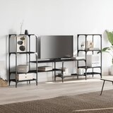 TV ormarić crni 206,5 x 28,5 x 95 cm od konstruiranog drva | Eponuda.ba