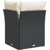  Kutna vrtna sofa s jastucima crna od poliratana | shoptok.hr