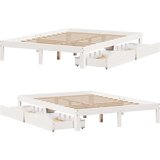  Okvir kreveta s ladicama bez madraca bijeli 140x190 cm | shoptok.hr