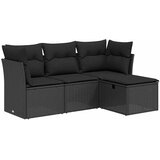  4-dijelni set vrtnih sofa od poliratana s jastucima crni | shoptok.hr