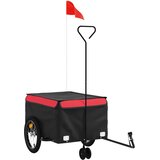 Prikolica za bicikl crno-crvena 45 kg željezna | shoptok.hr