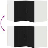 vidaXL Stenska kuhinjska omarica Črna 57 x 57 x 40 cm Konstruiran les | Shoptok.si