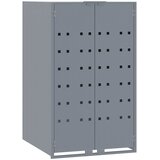  Spremište za 5 kanta za otpad sivo 345x79x117 cm čelično | shoptok.hr