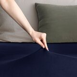 DecoKing Plahta s gumom Amber 220-240x220 cm, tamnoplava | shoptok.hr