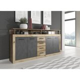 MID.YOU komoda, antracit, barve hrasta | Shoptok.si