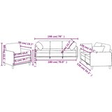 3-dijelni set sofa s jastucima crvena boja vina od tkanine | shoptok.hr