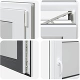  Prozor za podrum RISOR 100 x 70 cm PVC i staklo Antracit | shoptok.hr