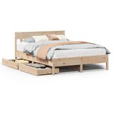 Maison Chic Posteljni okvir - Dvoposteljna postelja - Zakonska postelja brez vzmetnice 140x200 cm trdna borovina-J10903, (21761922) | Shoptok.si