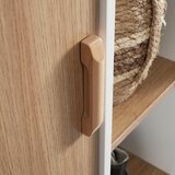 Bessagi Kids otroška garderobna omara poppy, naravna barva, bela | Shoptok.si
