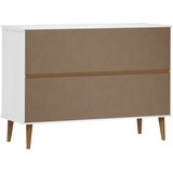 vidaXL Predalnik bel 113x40x80 cm trdna borovina | Shoptok.si