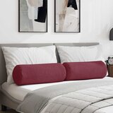  Valjkasti jastučići 2 pcs Vinska crvena Ø 25 x 70 cm tkanina | shoptok.hr