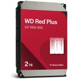 Western Digital WD Red Plus 2 TB notranji trdi disk (HDD), SATA 6 Gb/s, 3,5-palčni, 5400 RPM, 128 MB predpomnilnik, prodaja v bulk pakiranju. | Shoptok.si