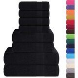  8-dijelni set ručnika crni 360 gsm 100 % pamuk | shoptok.hr