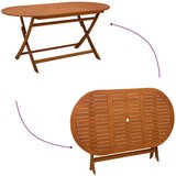  Sklopivi vrtni stol 160 x 85 x 75 cm masivno drvo eukaliptusa | shoptok.hr