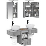  Set ormarića za kupaonicu 5 kom. Siva Sonoma Konstruirano drvo | shoptok.hr