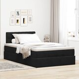  Otomanski krevet s madracem crni 120x200 cm baršunasti | shoptok.hr