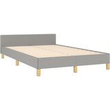  Okvir kreveta bez madraca svjetlosivi 120 x 200 cm od tkanine | shoptok.hr
