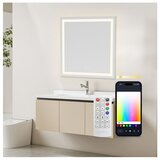 Ksix Aqua Smart Mirror, Nemagljenje 70x70 cm, zvučnik, RGB + Topla bijela | shoptok.hr