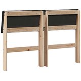 vidaXL tapecirani uzglavlje sivo-smeđa 120 cm čvrsto borovo drvo | shoptok.hr