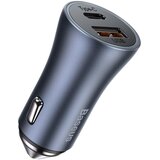 Baseus Hitri USB-C + USB 40W avtopolnilec Golden Contactor Pro siv, (21382580) Slike